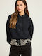 Women's Sweatshirt Hooded Black