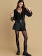 Women's Leather Shorts Black