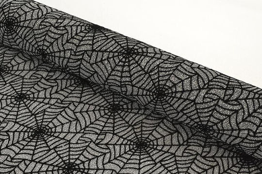 Black Cobweb Fabric 48 Cm X 5 M