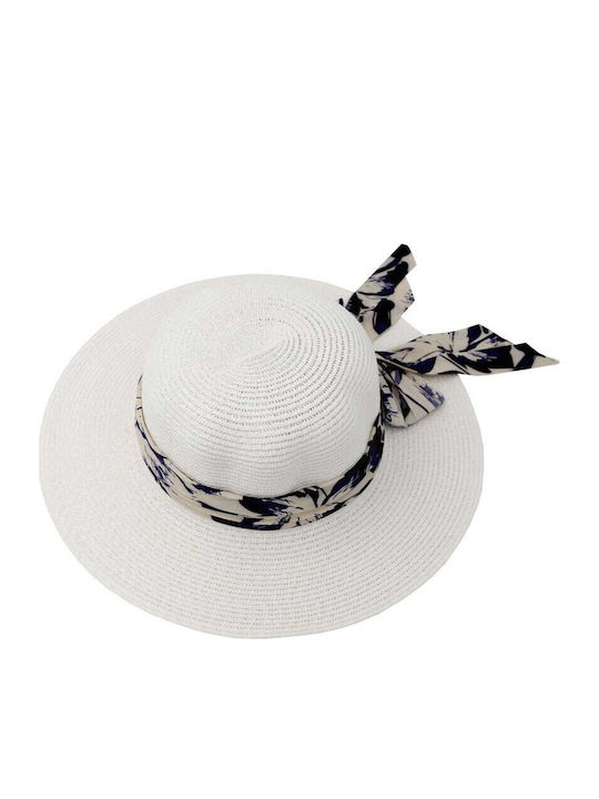 Aquablue Wicker Women's Hat White