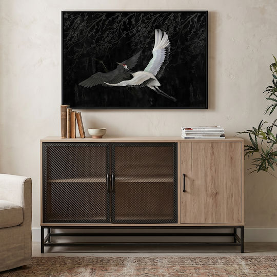 Μπουφές Plegma Sonoma Black 150x40x82cm