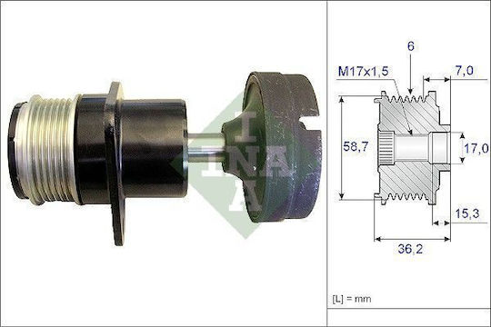 Freewheel System Alternator Ina 535 0157 10