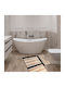 Kotonia Home Antiderapant Set Covorașe de Baie Maro 50x80buc 2buc