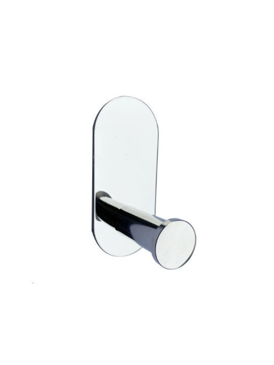 Haken Badezimmer Einzeln Aufkleber ​10.5x4.5cm Inox Silber