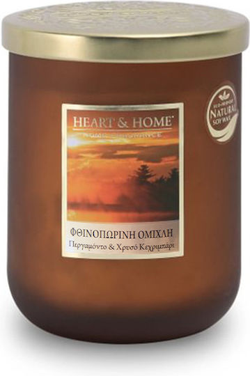Heart & Home Свещ от Соя Буркан Златист 320гр 1бр