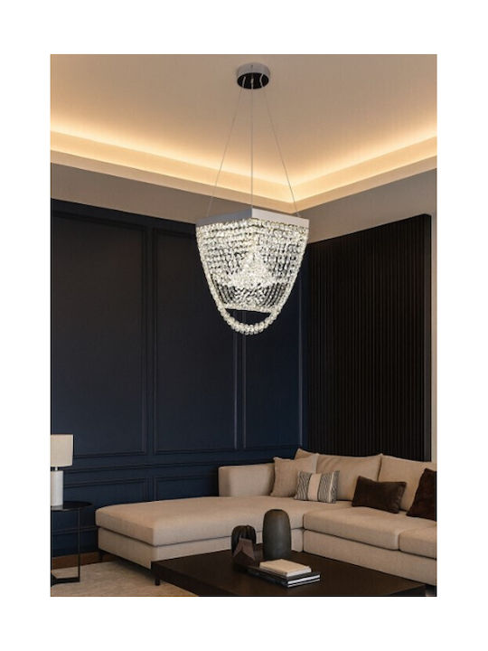 Lumini Suspendate De Tavan Cristalin Led 35w Alb Rece 45x120cm Galifas 145120 Galifas