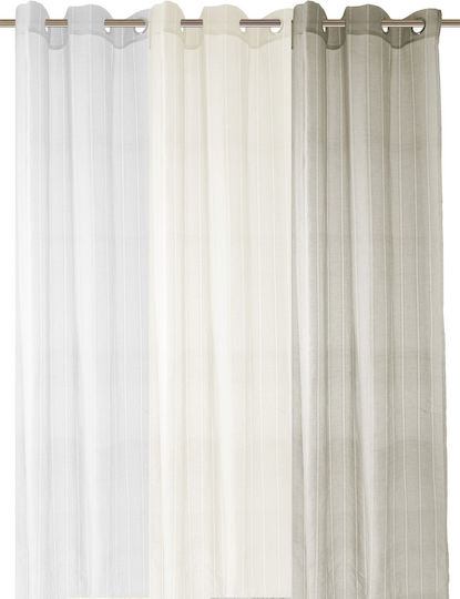 Viopros Curtain with Pencil Pleat Ecru 145x285cm