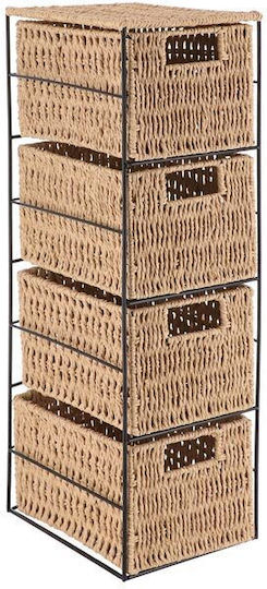 Floor Bathroom Shelf Metallic Brown