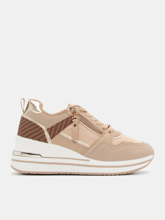 Luigi Damen Flatforms Sneakers Beige-dark
