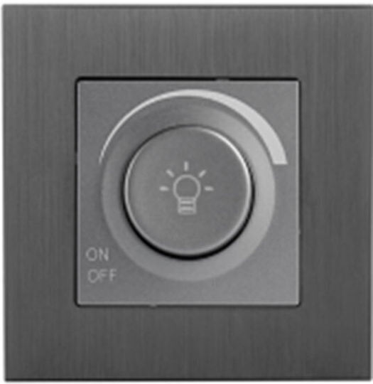 Dimmer Vertieft A R 800w Grau Ip20 S106gr
