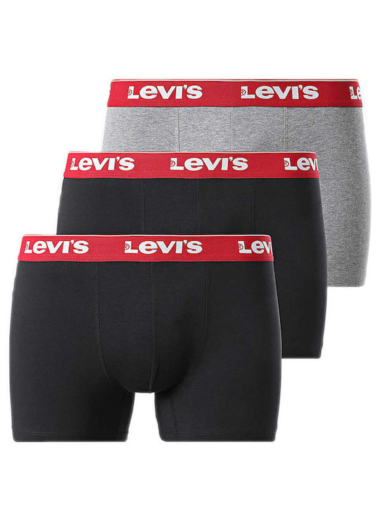 Herren Boxershorts Black, Grey 3Packung
