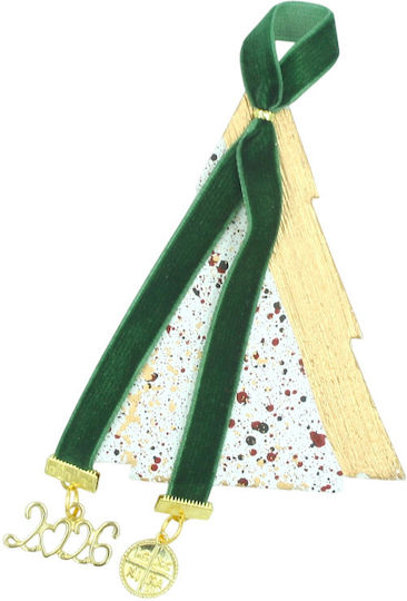Makwedding Hanging Lucky Charm Little Tree White-Gold-Green 2026 1pcs