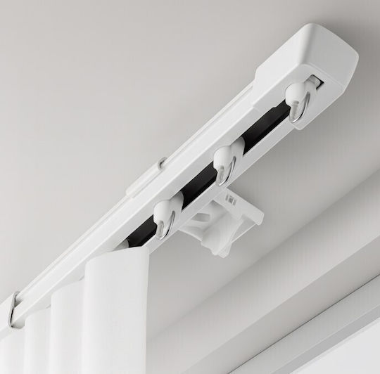 Galifas Sens unic Șină Metalic în Culoare Alb 120εκ. GPS-558978-120
