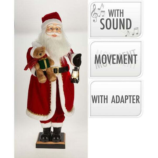 Illuminated Santa Claus Electric with Moving and Music Red 110cm