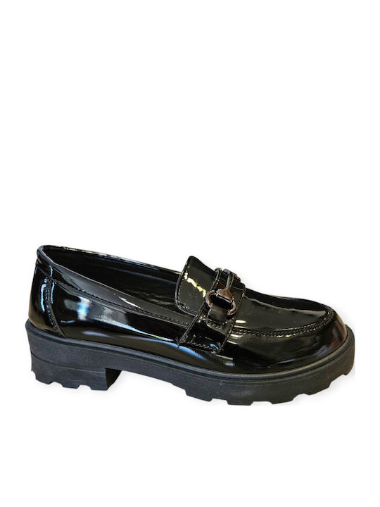 Λουστρίνι Γυναικεία Loafers σε Μαύρο Χρώμα