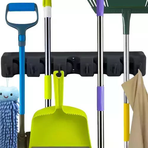 Bigstren Mop & Broom Holder Black 1buc