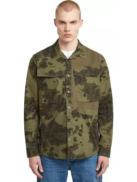 Cargo Long-sleeved Shirt Camo Dark Olive Forest Camo
