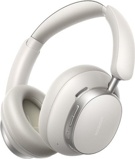 Ugreen HP206 Studio Pro Ασύρματα / Ενσύρματα Over Ear Ακουστικά με 120 ώρες Λειτουργίας και Quick Charge Λευκά