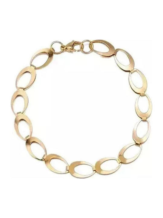 Women's Bracelet made of Steel Gold Plated with Zircon
