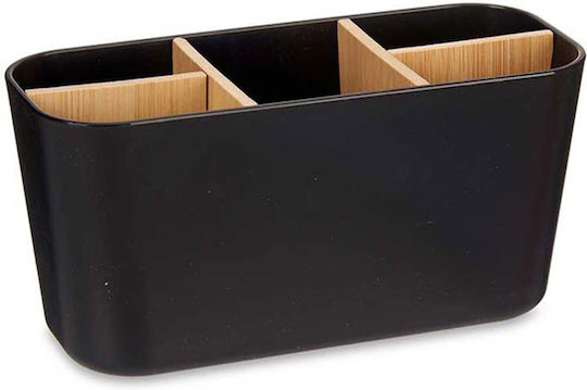 Atmosphera Рафт Стойка За Организация Дървена 9x21x10см Черен