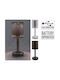Koopman Table Lamp LED with Transparent Shade and Base