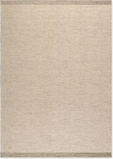 Tapicap Herringbone Rug Rectangular Wool Natural