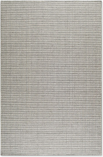 Tapicap Maki Kelim Rug Rectangular Wool Grey White