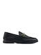 Leather Women's Loafers in Black Color