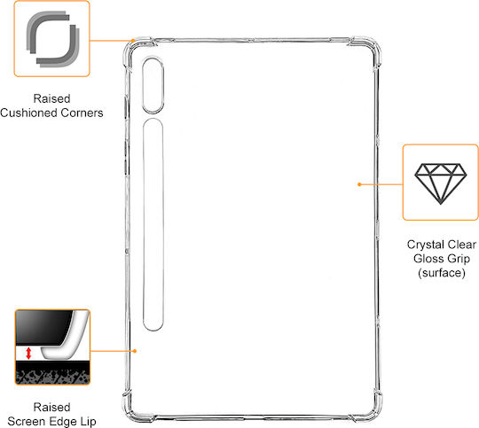 Anti Shock Back Cover Διάφανη (Galaxy Tab S8 Ultra)