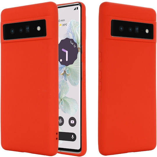 Umschlag Rückseite Silikon Rot (Google Pixel 7 Pro)