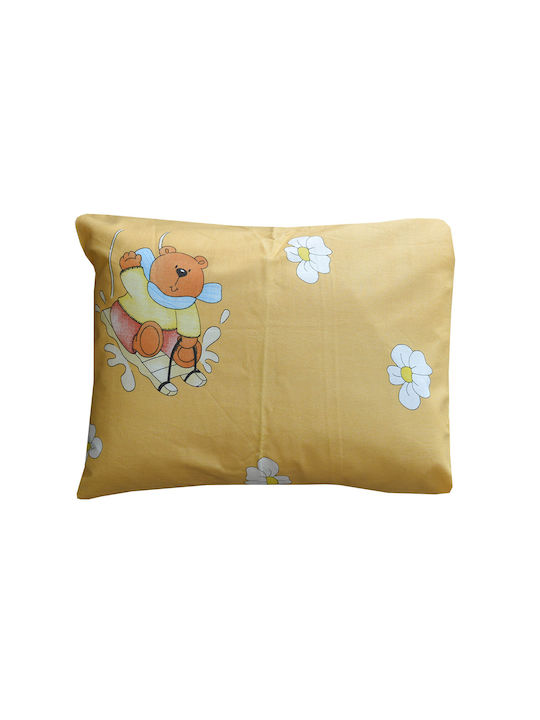 Viopros Kids Pillowcase Made of 100% Cotton 35x45cm Yellow