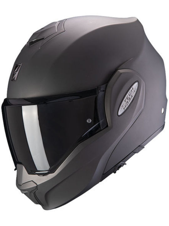 Scorpion Exo-tech Evo Matte Anthracite Κράνος Μηχανής Flip-Up ECE 22.06 με Sunvisor