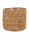 Planter Wicker Brown 18x16cm.