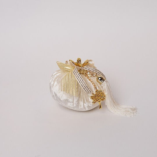 Estheti Granatapfel Samt Beiges Goldene Details 10cm 2 Stücke