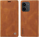Yikatu Yk-004 Book Synthetic Leather / Silicone Brown (Redmi 15C)