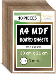 Creative Deco 10 X A4 Eichen-MDF-Brett Holz MDF Boards Diy Crafts Ideal Pyrography Laser Cutting Modeling Milling Cnc Plotter Jigsaw Creative Deco 10 X A4 Eichen-MDF-Brett Holz MDF Boards Diy Crafts Ideal Pyrography Laser Cutting Modeling Milling Cnc Plotter Jigsaw