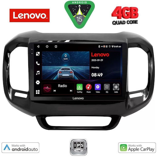 Lenovo Car Audio System for Fiat Toro 2017 (Bluetooth/USB/WiFi/GPS/Apple-Carplay/Android-Auto) with Touch Screen 9"