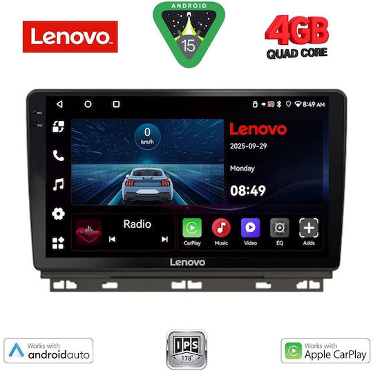 Lenovo Auto-Audiosystem für Renault Clio / Erfassen 2019 (Bluetooth/USB/WiFi/GPS/Apple-Carplay/Android-Auto) mit Touchscreen 9"
