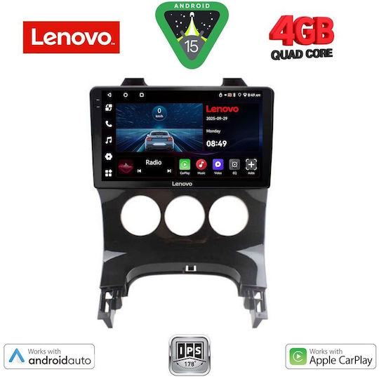 Lenovo Car Audio System for Peugeot 3008 2008-2016 with Clima (Bluetooth/USB/WiFi/GPS/Apple-Carplay/Android-Auto) with Touch Screen 9"