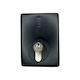 Gevy Lock Floor Glass Door with Double Locking in Black Color