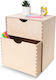 Creative Wood Desktop Drawer 2 Compartments 20x31x25cm Green