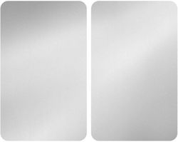 Set 2 Glass Protective Plates Stove Wenko Universal Silver