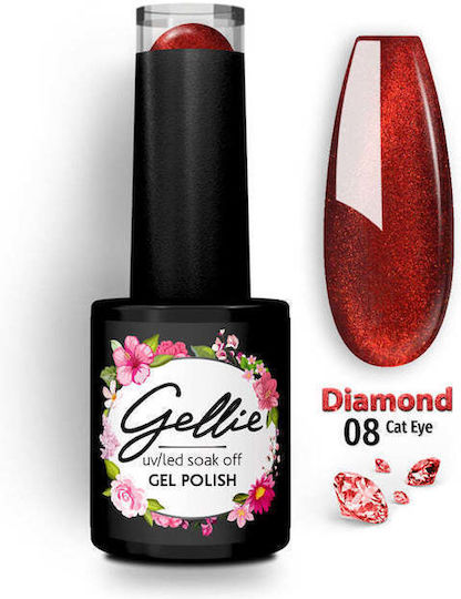 Gellie Semi-Permanent Nail Polish 08 Cat Eye 10ml 1pcs