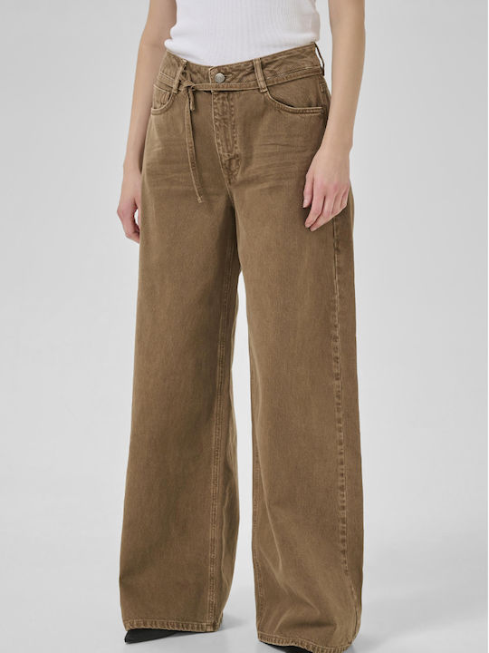 Women's Jean Pants in Wide Fit Brown