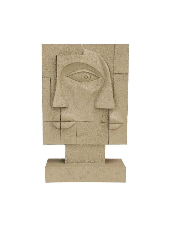 Φιγουρα Γεωμετρικη Cubism Μπεζ 16,3χ7,3χ27,2εκ