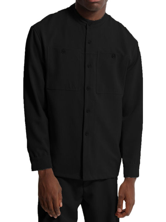Makan Makan Langärmelig Overshirt Schwarz