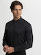 Long-sleeved Cotton Shirt Black