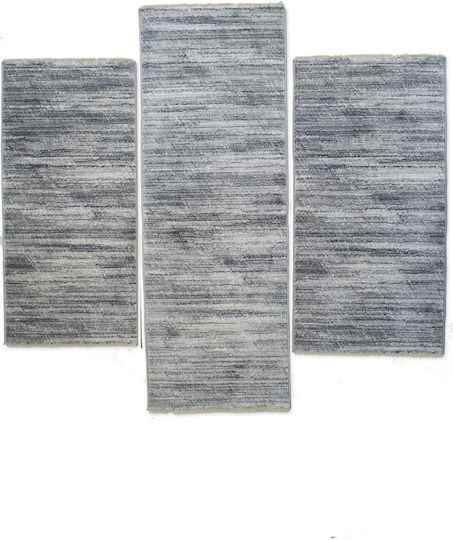Balsan Mystic Kilvana-s Modern Bedroom Rugs Set L.grey Silver P621163 3pcs