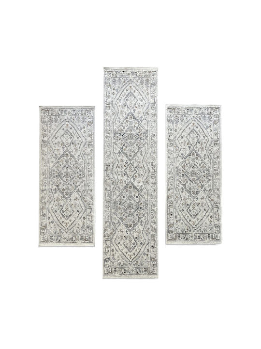 Bekas Carpets Visconti Summer Bedroom Rugs Set Gray 84010-6262 3pcs