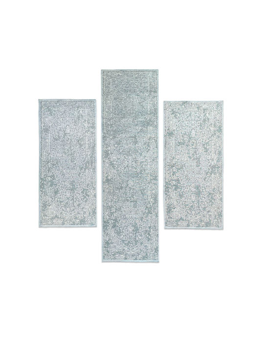 Bekas Carpets Otello Summer Bedroom Rugs Set Petrol Blue 33013-4646 3pcs